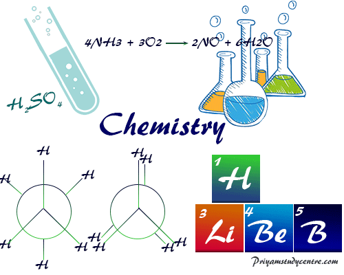 Chemistry, the study of inorganic, organic, physical and analytical chemistry in science