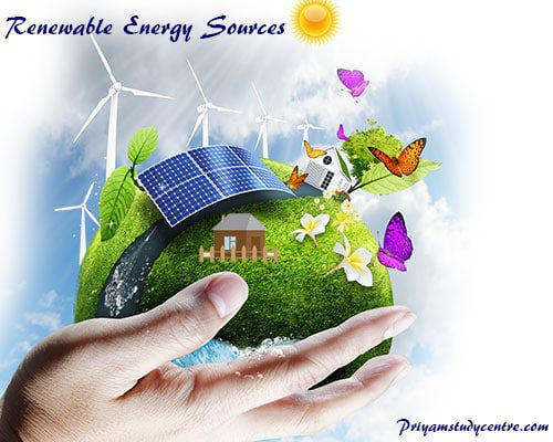 Renewable or alternative energy comes from sources like sunlight, wind, hydroelectric, geothermal power and, biomass