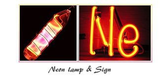 Neon element tube or lamp, sign, uses and properties