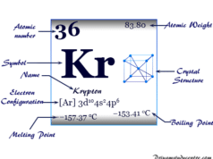 Krypton Krypton (Kr), chemical element or noble gas of Group 18 of periodic table with properties, compounds, fluorescent lamps uses