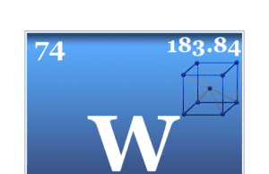 Tungsten Tungsten chemical element or transition metal symbol and the periodic table properties
