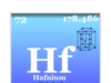 Hafnium Hafnium element chemical symbol and periodic table properties
