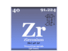 Zirconium Zirconium element chemical symbol and periodic table properties