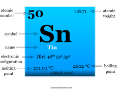 Tin Tin element facts, symbol, common properties like atomic number, density, melting and boiling point