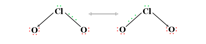 Chlorine dioxide chemical formula ClO2, structure