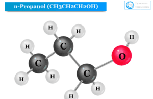 n-Propanol n-propanol or n-propyl alcohol or 1-propanol or propan-1-ol structure, chemical formula C3H8O