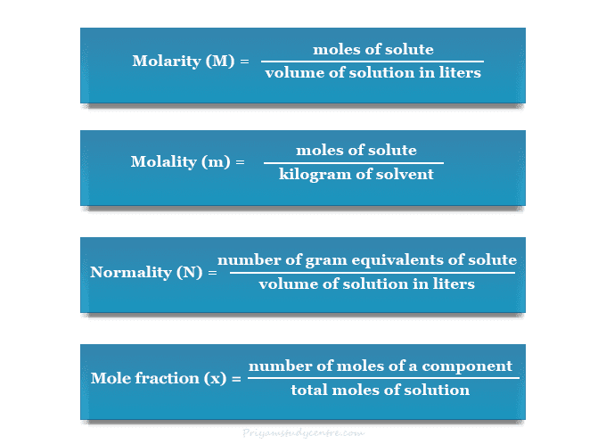 Concentration calculation formula, how to calculate molarity, morality, normality, and mole fraction