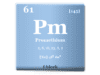 Promethium Promethium element or radioactive rare earth metal symbol Pm, uses in luminous paint, nuclear battery, properties, isotopes, and facts