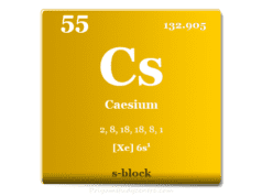 Caesium Caesium or cesium element symbol Cs, periodic table properties and uses
