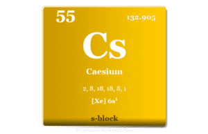 Caesium Caesium or cesium element symbol Cs, periodic table properties and uses