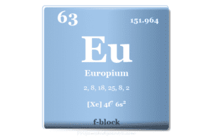 Europium Europium element or rare earth metal symbol Eu, uses, properties, and facts