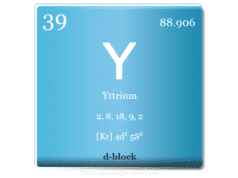 Yttrium Yttrium element or transition or rare earth metal symbol, chemical properties, facts, uses for making alloys, lasers and medicine